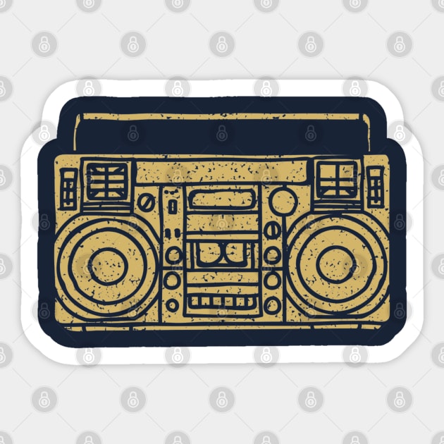 Retro Ghettoblaster Sticker by Sloat